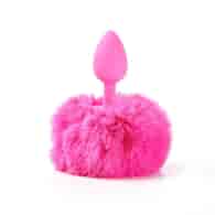 Korek Analny Silikonowy Różowy Rozmiar S Króliczy Ogonek