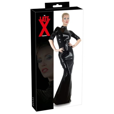 Lateksowa sukienka czarna M