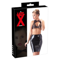 Lateksowa spódnica czarna L