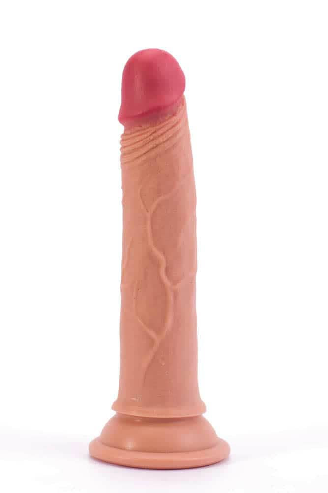Dildo silikonowe z przyssawką Dual Layered Liquid 18 cm Lovetoy — zdjęcie 2