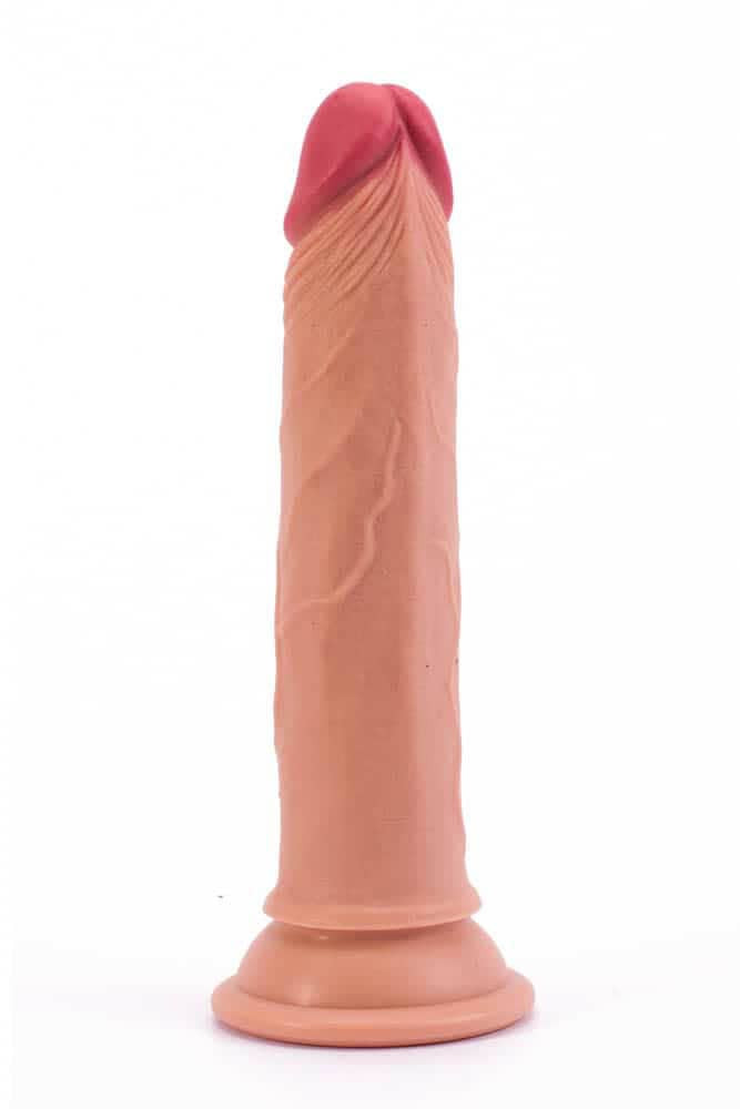 Dildo silikonowe z przyssawką Dual Layered Liquid 18 cm Lovetoy — zdjęcie 4