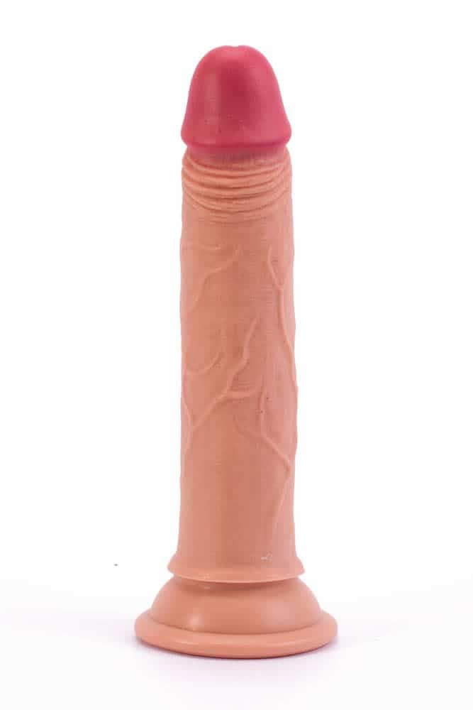 Dildo silikonowe z przyssawką Dual Layered Liquid 18 cm Lovetoy — zdjęcie 5