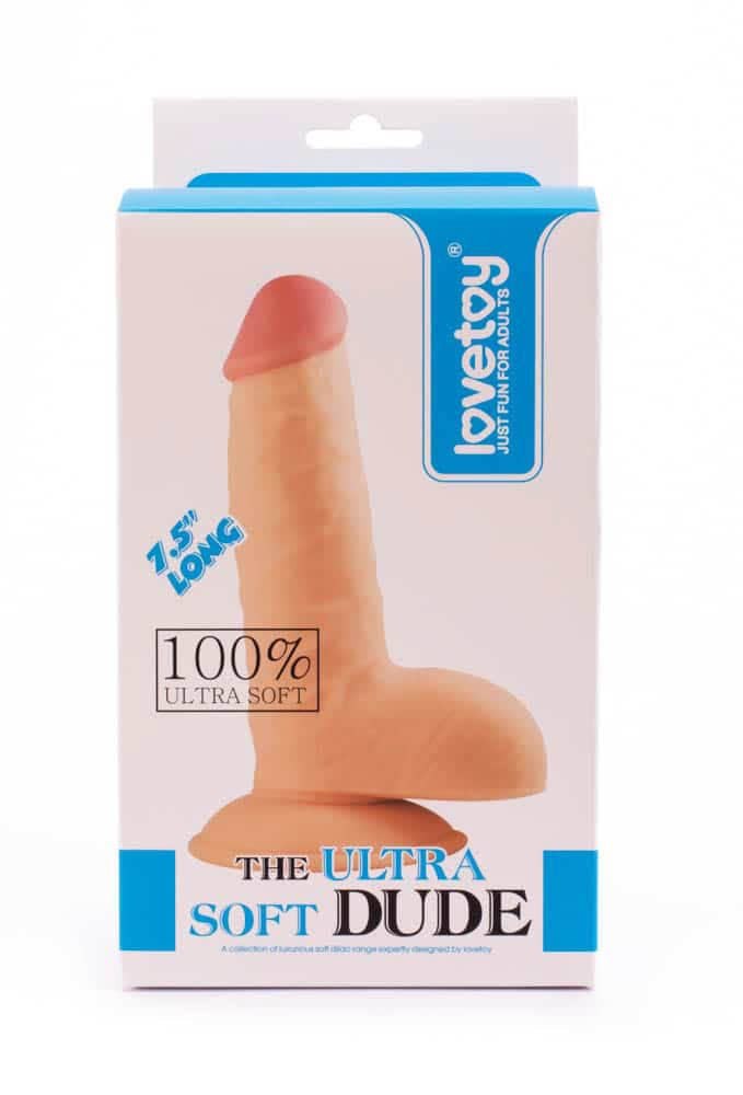 Dildo cyberskóra z przyssawką The Ultra Soft Dude 18 cm Lovetoy