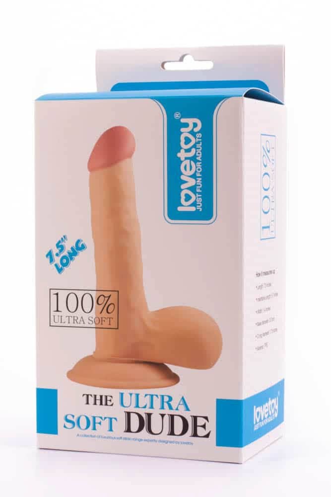 Dildo cyberskóra z przyssawką The Ultra Soft Dude 19,5 cm Lovetoy