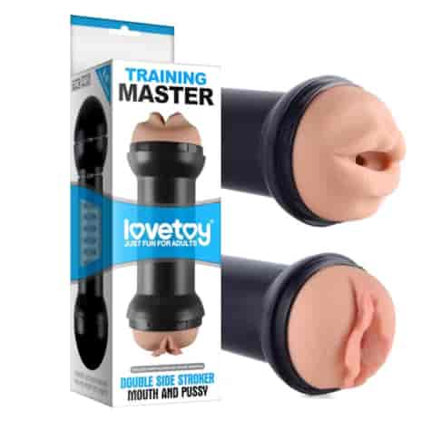 Masturbator LOVETOY Training Master Double Side Stroker Mouth and Pussy
