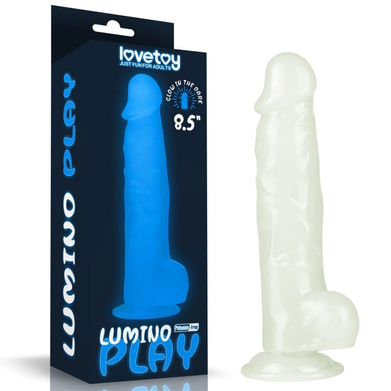 Dildo z przyssawką świecące w ciemności Lumino Play 21,5 cm Lovetoy