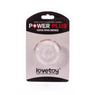Pierścień na penisa Lovetoy Power Plus przezroczysty śr. 1,7cm