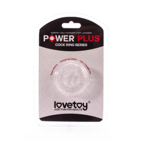 Pierścień na penisa Lovetoy Power Plus przezroczysty śr. 1,7cm