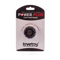 Pierścień na penisa Lovetoy Power Plus czarny śr. 1,6cm