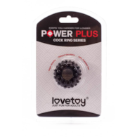 Pierścień na penisa Lovetoy Power Plus czarny śr. 1,6cm