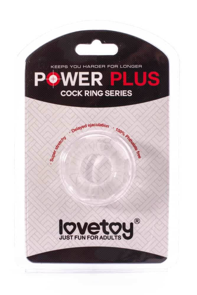 Pierścień na penisa Lovetoy Power Plus przezroczysty śr. 2cm