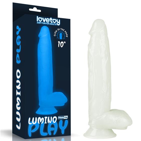 Dildo z przyssawką świecące w ciemności Lumino Play 26 cm Lovetoy