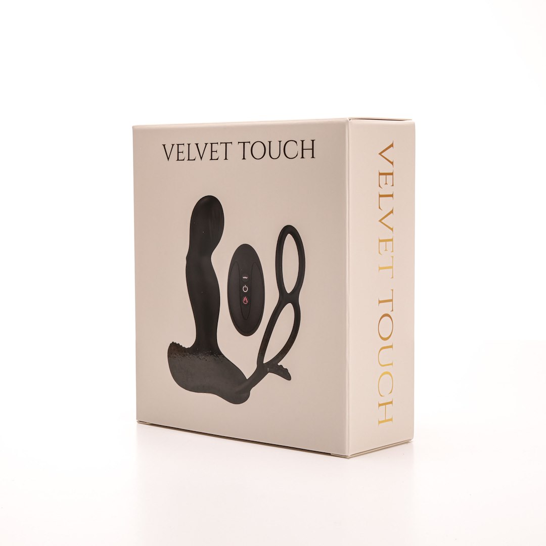 Velvet Touch - Masa¿er Prostaty Z Piercieniami Sterowany Zdalnie £adowany Usb Czarny