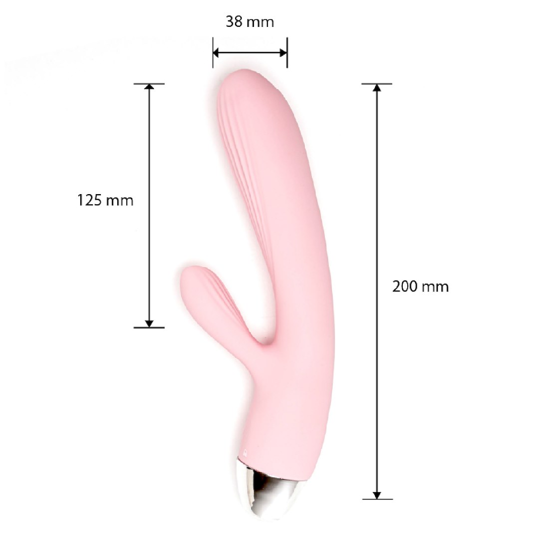 Wibrator Silikonowy Typ Króliczek Ładowany Usb Różowy — zdjęcie 3