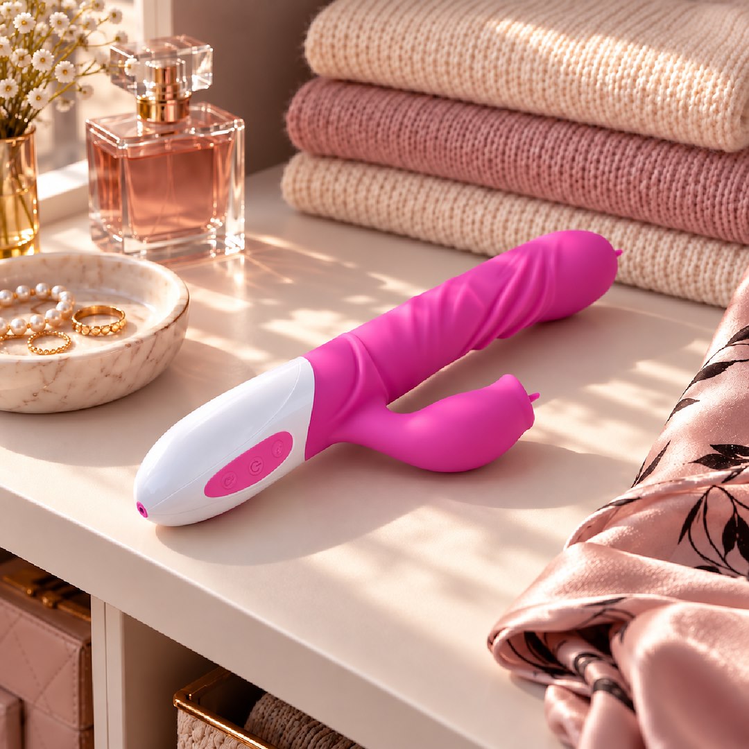 Wibrator Silikonowy Typ Króliczek Ładowany Usb Fioletowy — zdjęcie 3