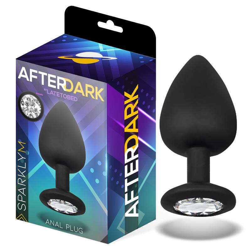 AFTERDARK - Sparkly Butt Plug Silicone Size M 8 cm x 3.5 cm