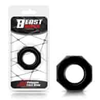 Cock Ring Super Flexible Polygonal 2.2 cm Black