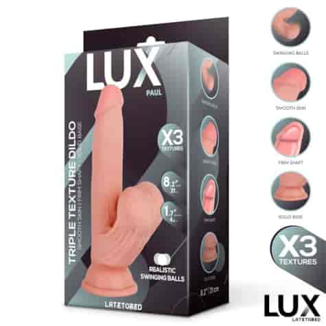 Paul Triple Texture Dildo w/Swing Balls 8,2  Cl,12