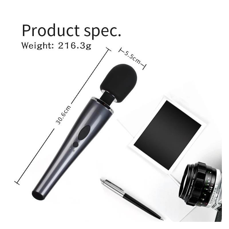 Wand Massager Relyme USB Silicone Black — zdjęcie 3