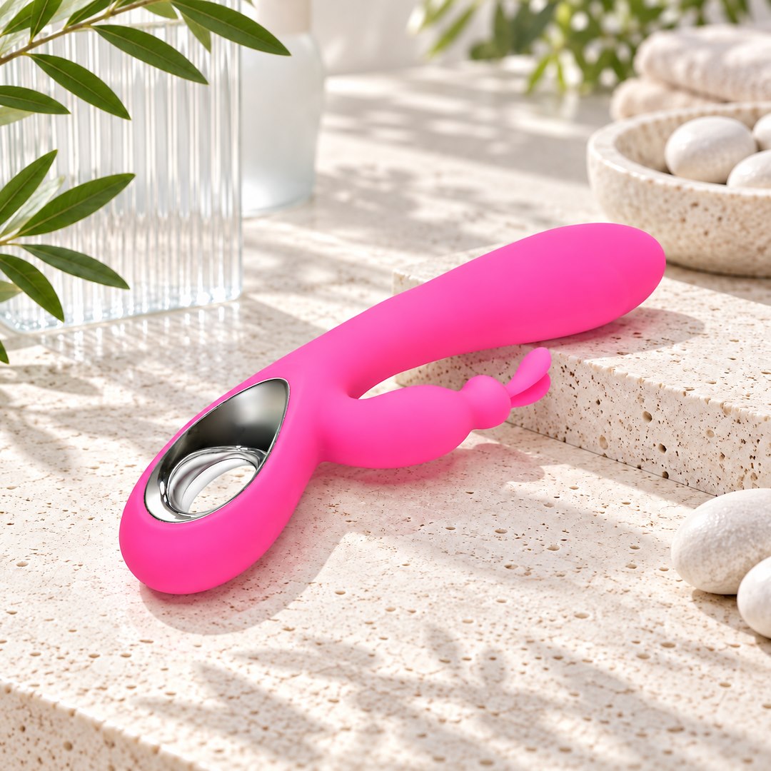 Wibrator Silikonowy Typ Króliczek Ładowany Usb Różowy — zdjęcie 3