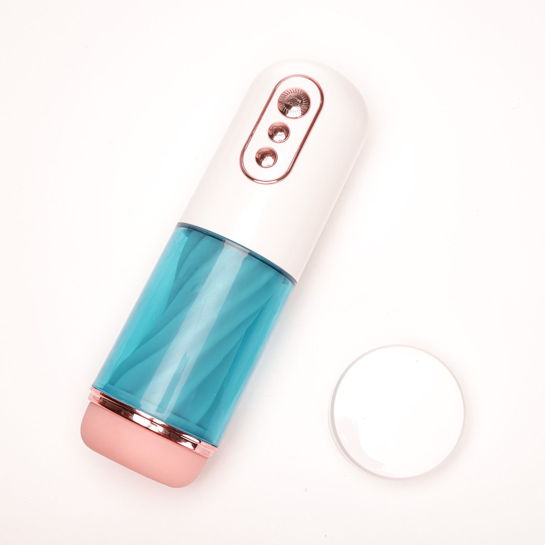 Masturbator Z Wibracją Ssaniem Cyberskóra Ładowany Usb Biały — zdjęcie 2