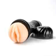 Masturbator Z Wibracją Wagina  Cyberskóra Baterie Czarny