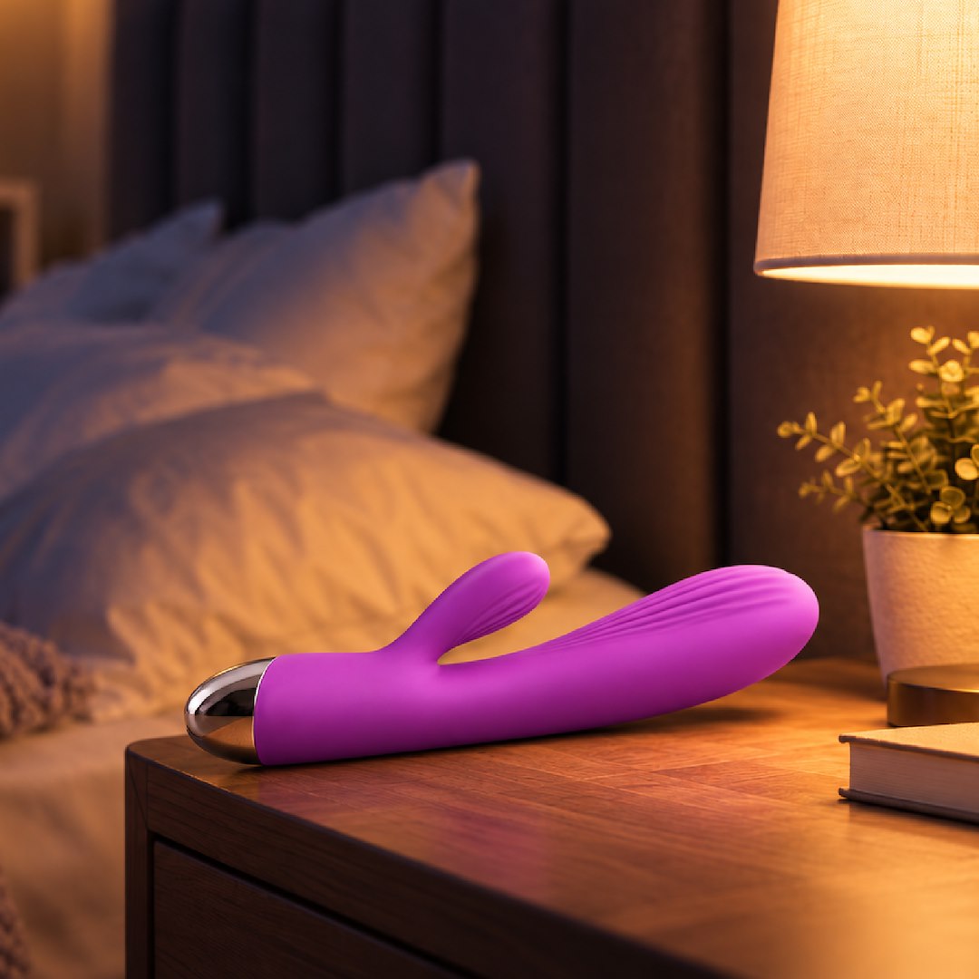 Wibrator Silikonowy Typ Króliczek Ładowany Usb Fioletowy — zdjęcie 4