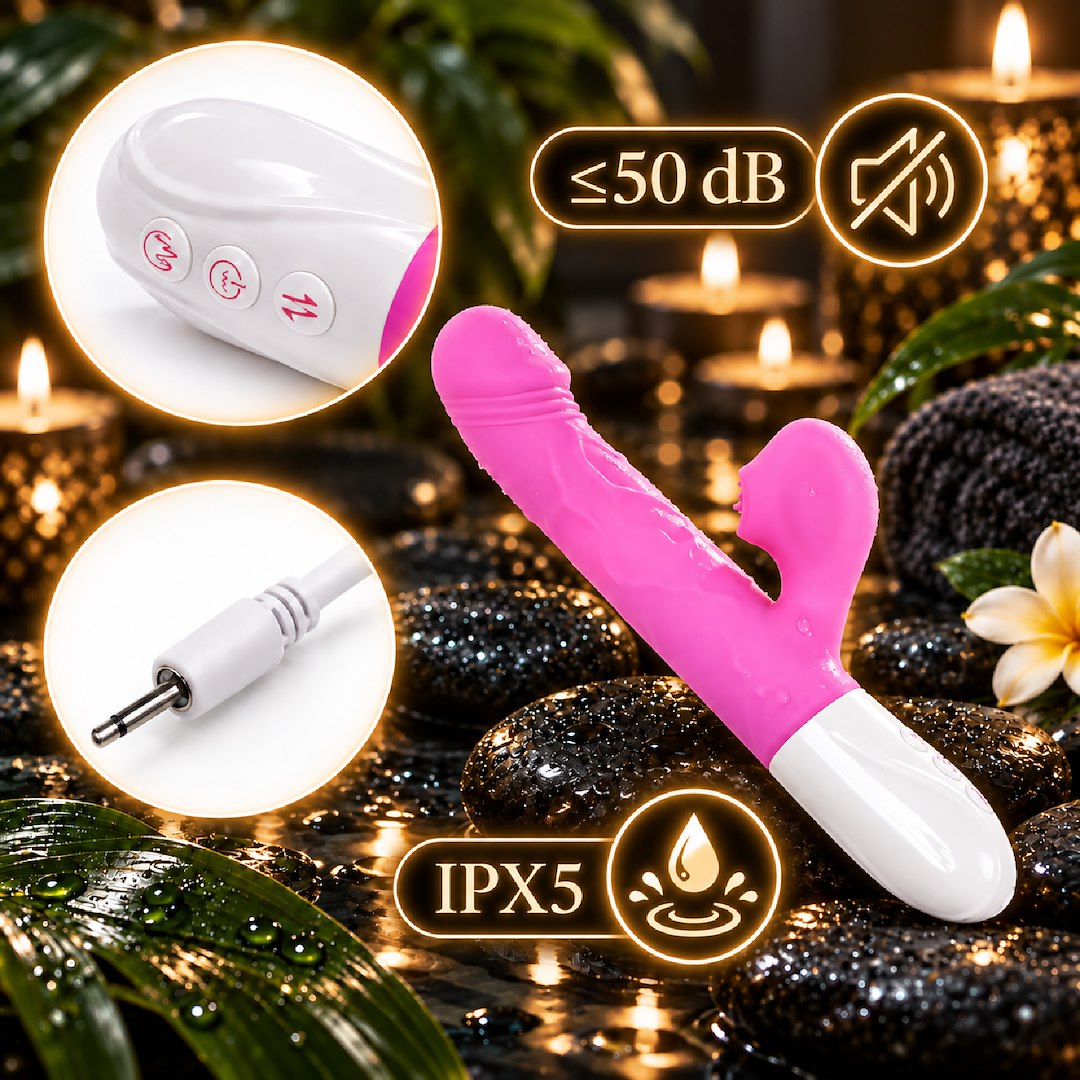 Wibrator Silikonowy Typ Króliczek Ładowany Usb Fioletowy — zdjęcie 4