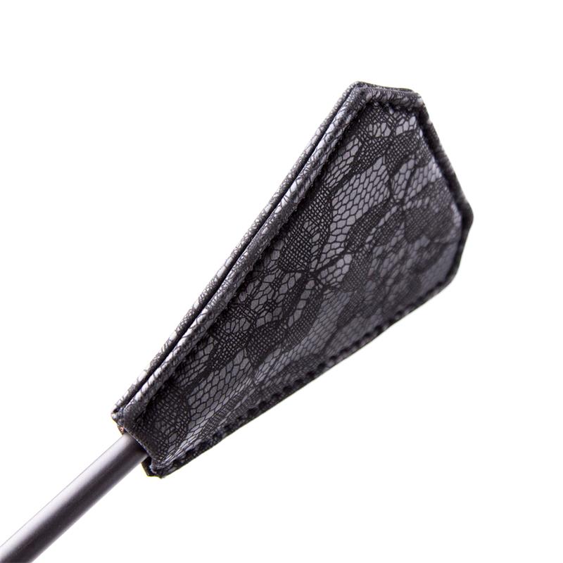 Feather Tickler and Paddle with Lace 2 in 1 56 cm Black — zdjęcie 2