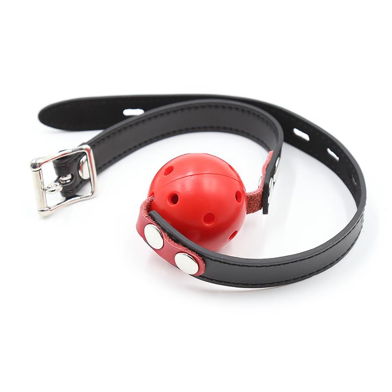 Ball Gag Breathable Black/Red — zdjęcie 2