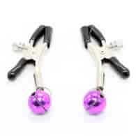 Nipple Clamps with Purple Bell