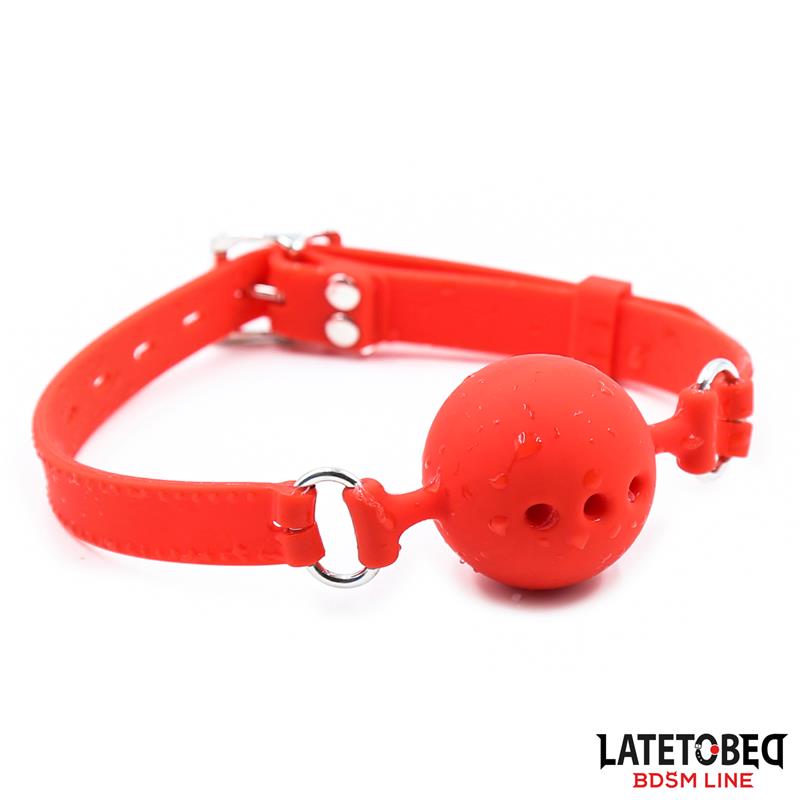 Breathable Silicone Ball Gag S - 4 cm — zdjęcie 2