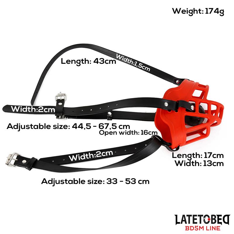 Muzzle with Breathable Gag Ball — zdjęcie 4