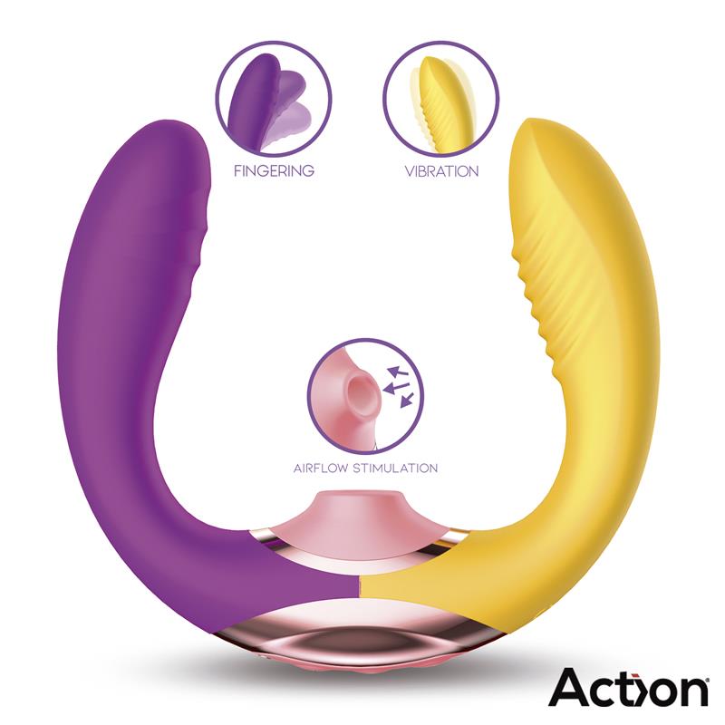 Two Lovers 3 in 1 Finger and Airflow Vibrator — zdjęcie 2