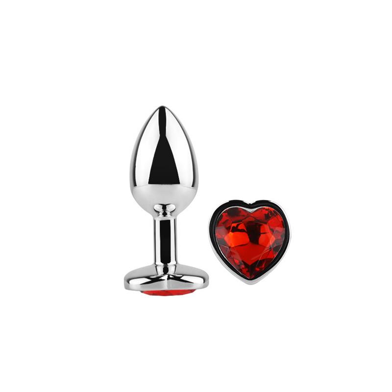 Heart Shaped Butt Plug Red Scarlet Size S — zdjęcie 2