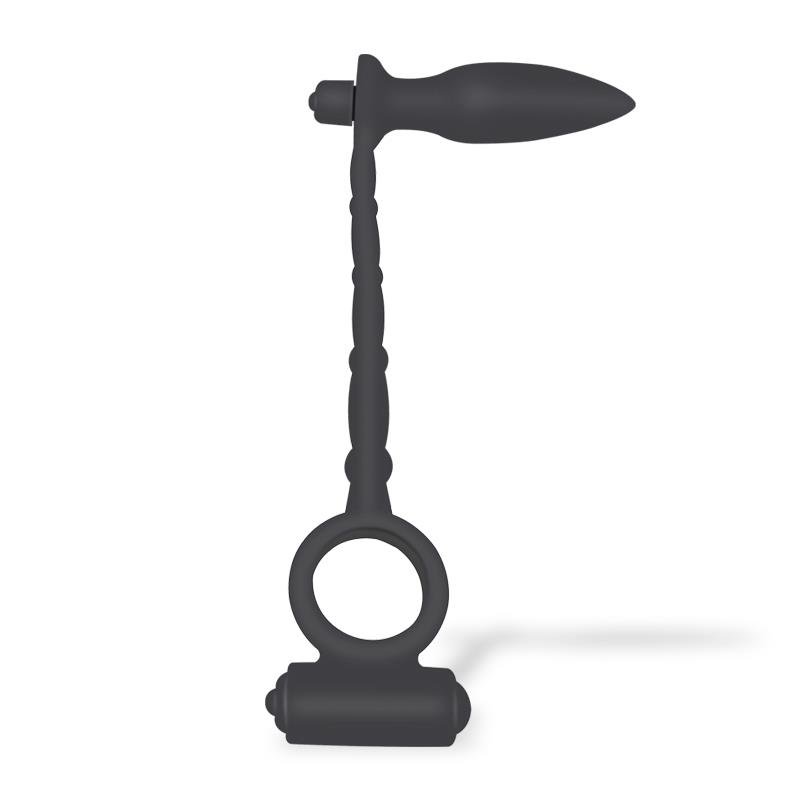 Sugilite Vibrating Anal Plug with Penis Ring with vibration — zdjęcie 2