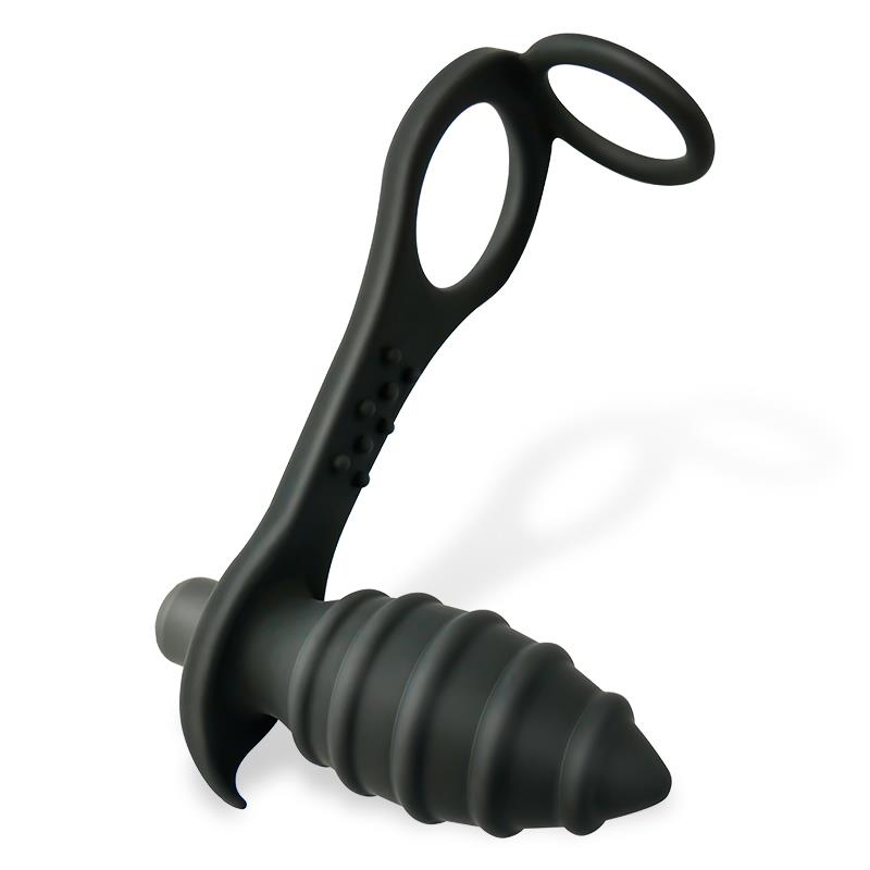 Aksten Vibrating Anal Plug with Penis Ring — zdjęcie 2