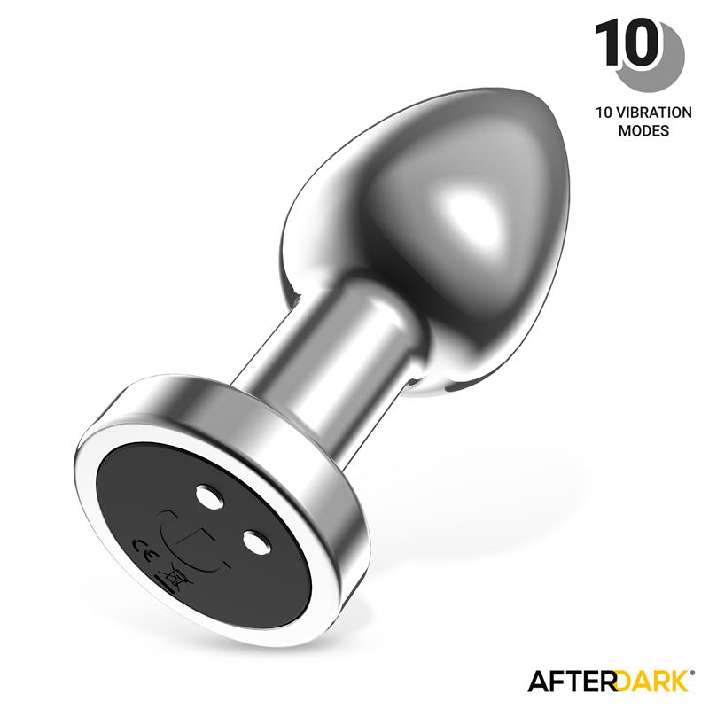 Dimpor Chrome Anal Plug with Vibration and Magnetic USB Size M — zdjęcie 2