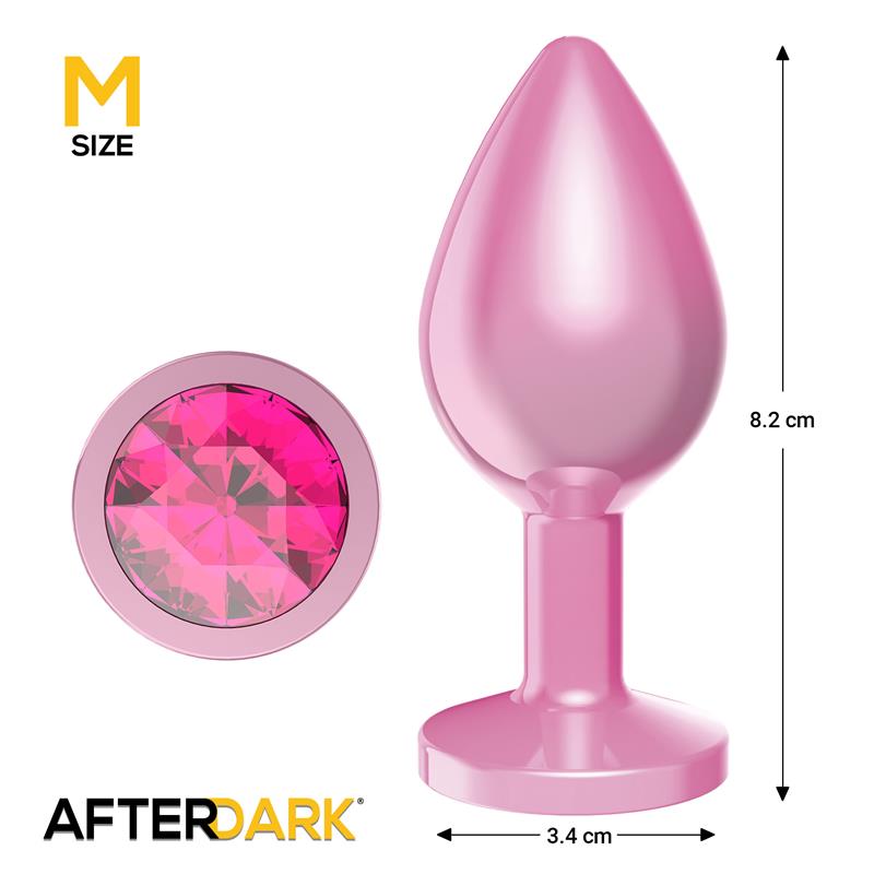 Anodyzed Anal Plug Pink with Jewel Size M — zdjęcie 2