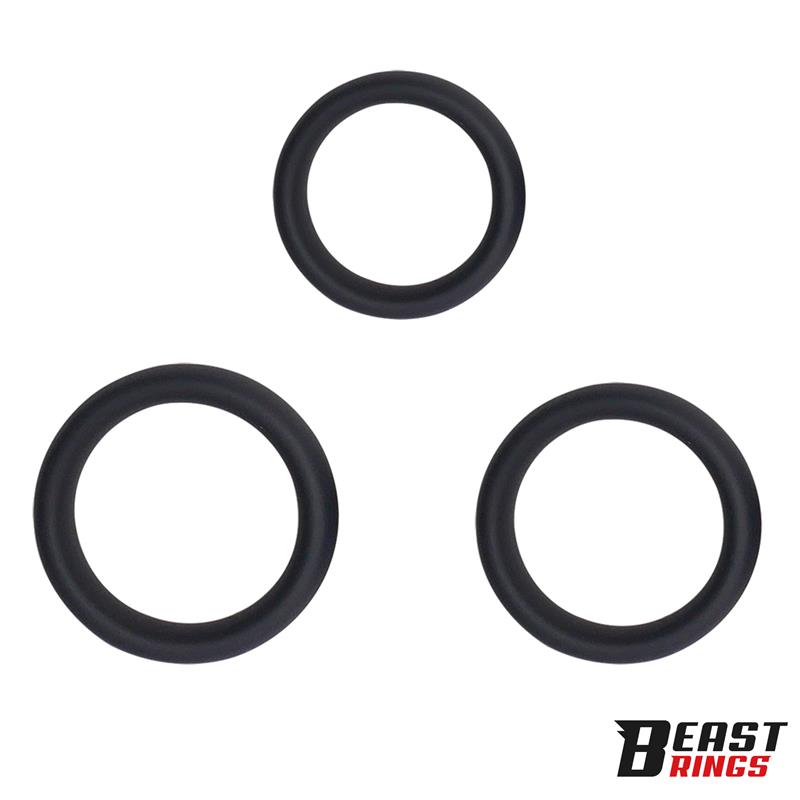Set of 3 Penis Rings Silicone S, M and L — zdjęcie 2