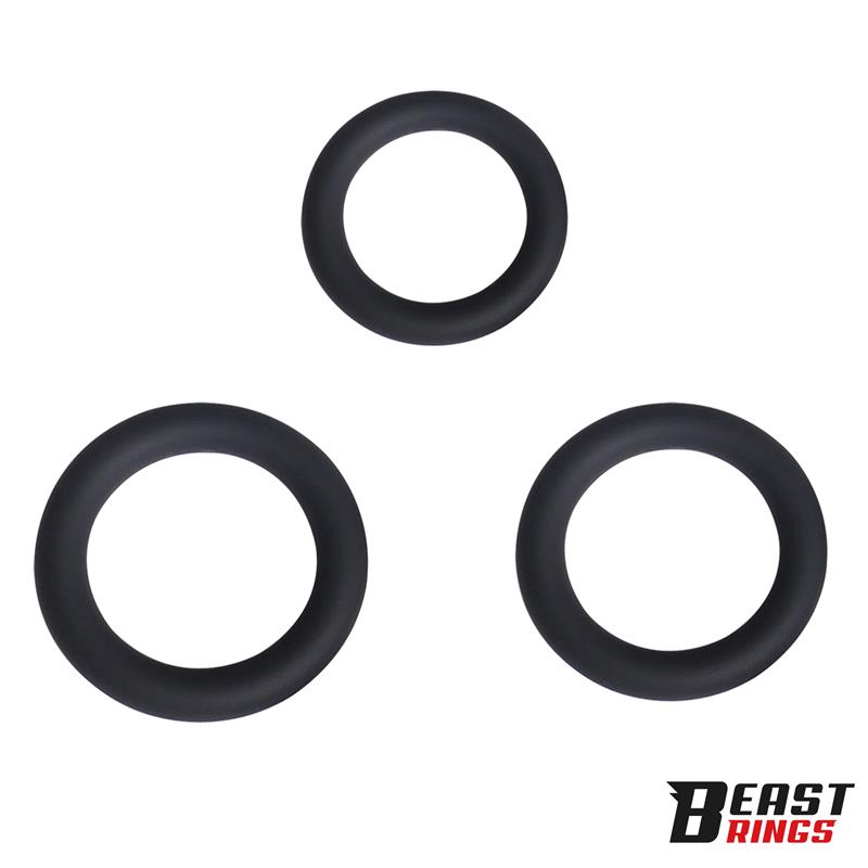Set of 3 Penis Rings Silicone S, M and L — zdjęcie 2
