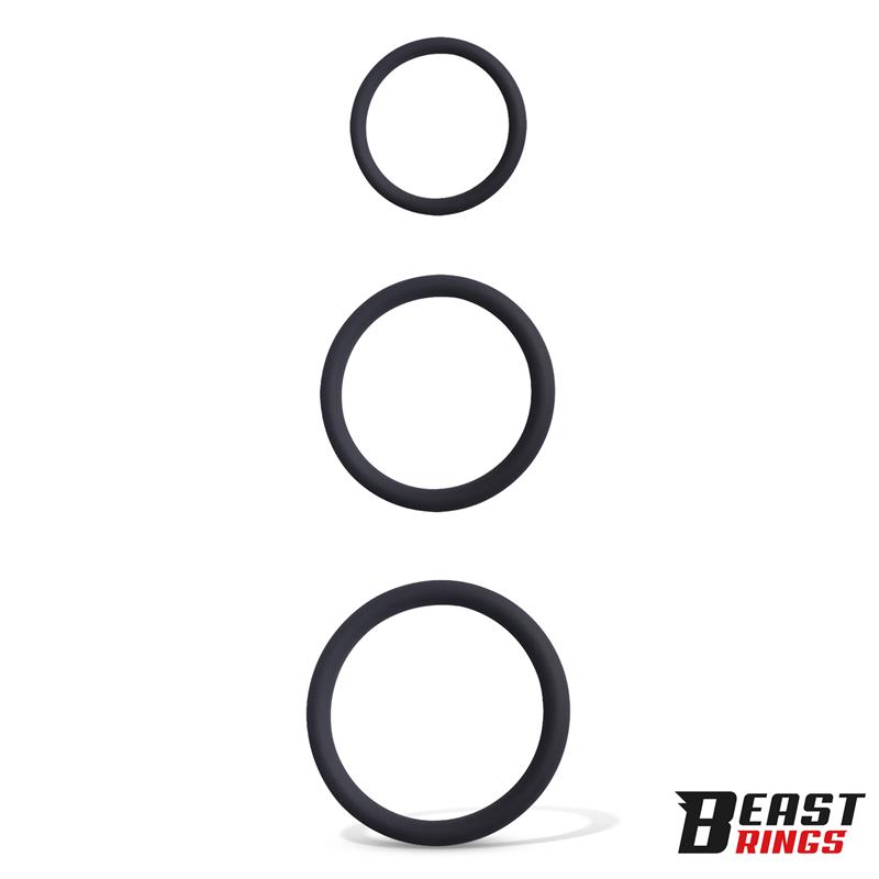Set of 3 Penis Rings Silicone S, M and L — zdjęcie 2