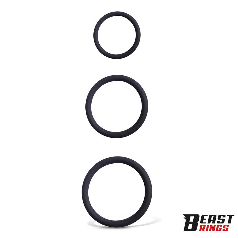 Set of 3 Penis Rings Silicone S, M and L — zdjęcie 2
