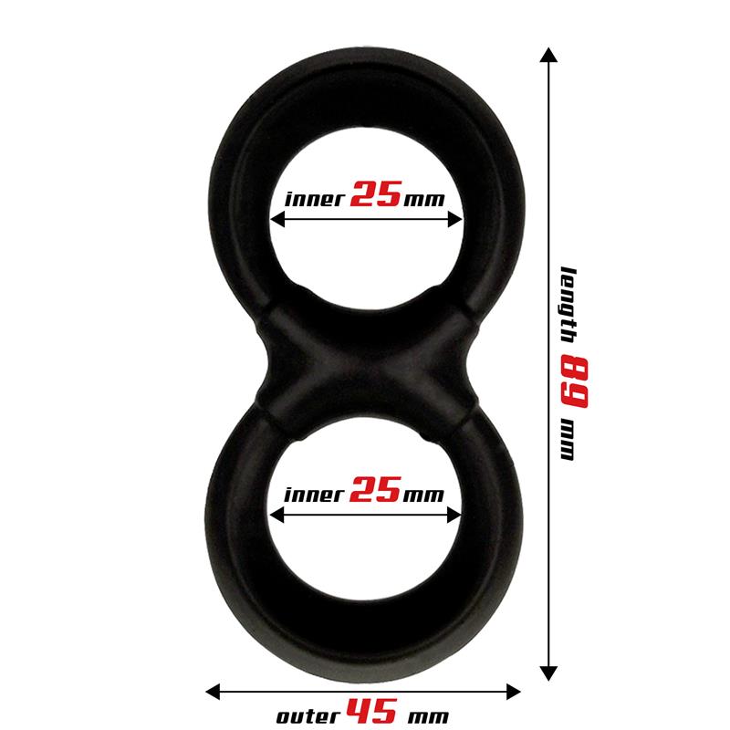 Penis and Testicles Ring Liquid Silicone 25 mm — zdjęcie 2