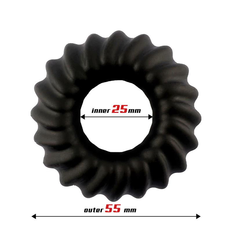 Penis Ring Sawtooth Liquid Silicone 25 mm — zdjęcie 2