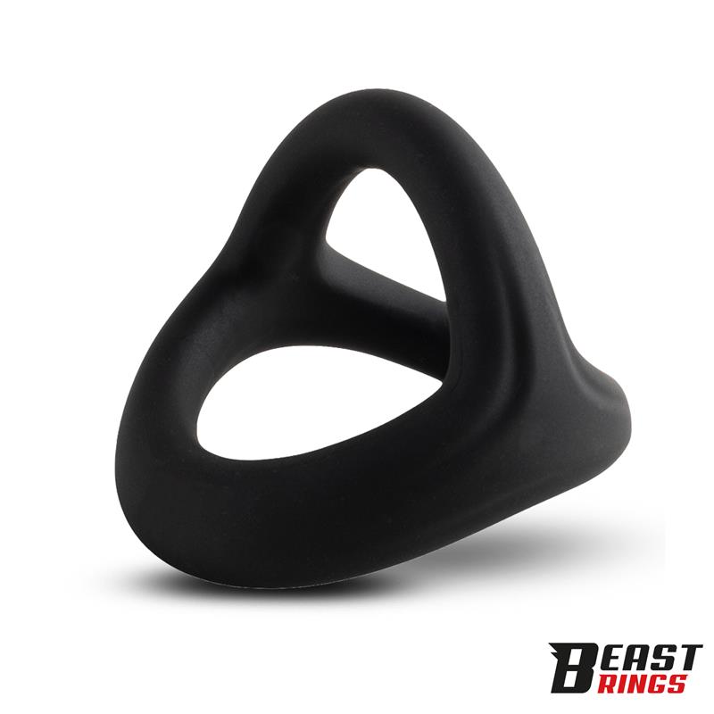 Triple Cock Ring Solid Silicone 44/38/35 mm  Size M — zdjęcie 2