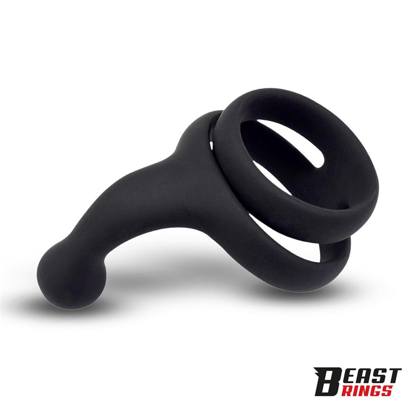 Double Penis Ring Solid Silicone 50/40 mm — zdjęcie 2