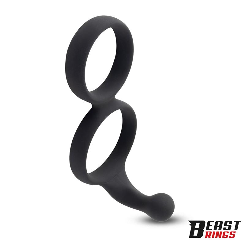 Double Penis Ring Solid Silicone 50/40 mm — zdjęcie 2