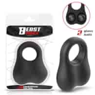 Penis Ring with Glass Balls Liquid Silicone 30 mm