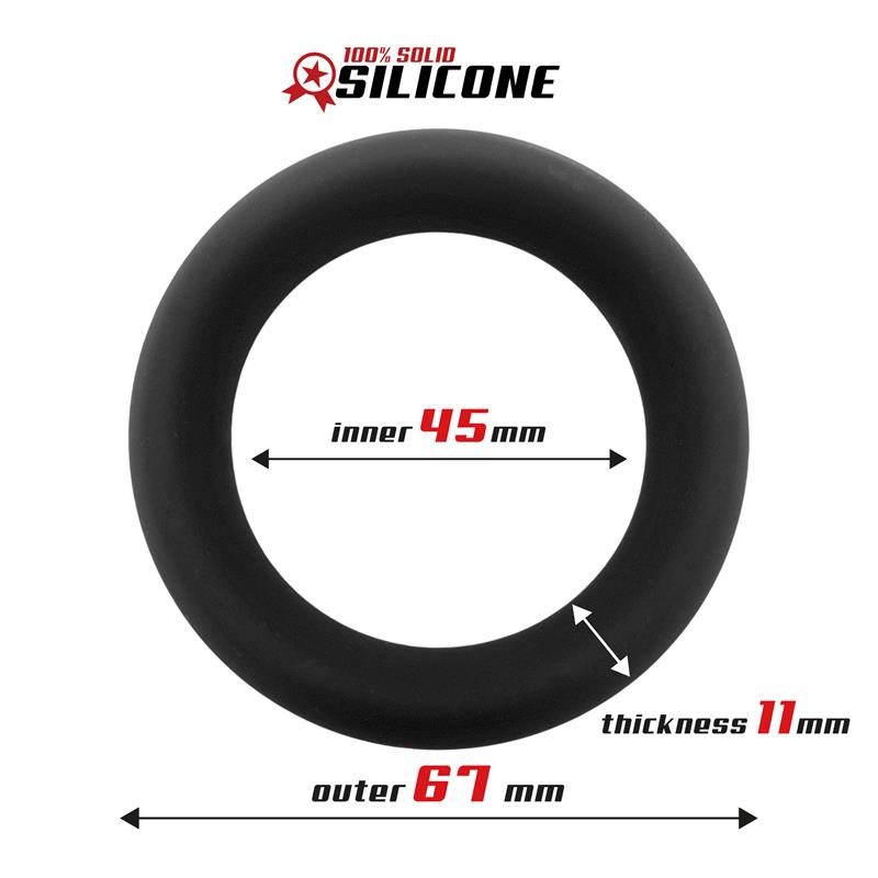 Solid Silicone Cock Ring 4.5 cm — zdjęcie 2